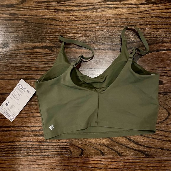 Athleta Crop Top A-C, Womens Small, Olive Green - Picture 2 of 3